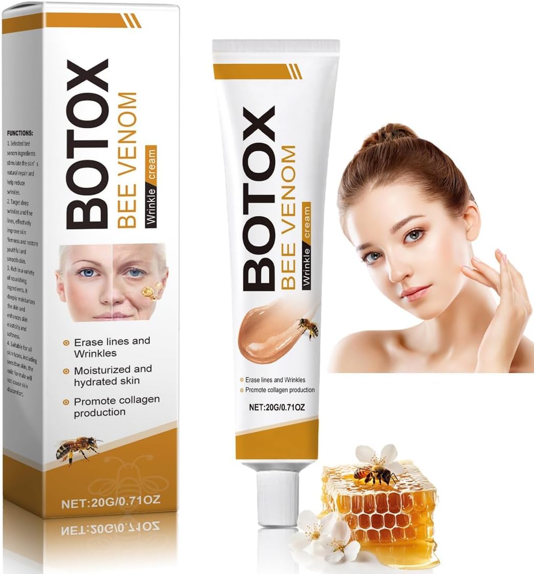 Boto-x Bee Venom Cream Wrinkle Firming Removal,Lifting,Moisturizing,& Recovery for All Skin Type,Anti-Aging Bee Venom Creaming,Face Cream-Moisturiser (1pcs, regular)