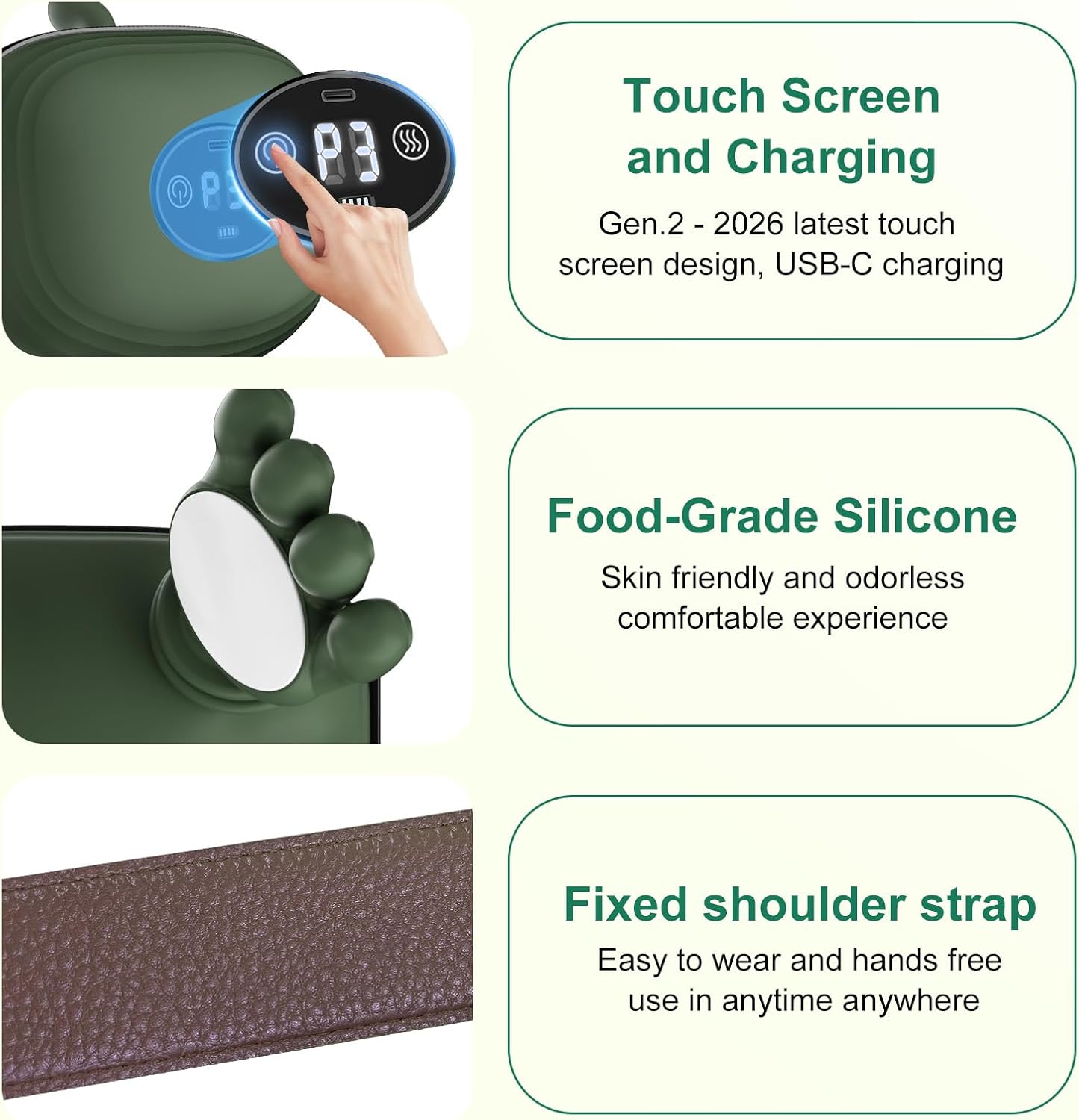 Human-Like Neck Massager with Heat for Pain Relief Deep Tissue, Cordless 4D Kneading Neck and Shoulder Massager Back Massager with Bionic fingers Massage and Screen, Ideal Gifts for Women Men