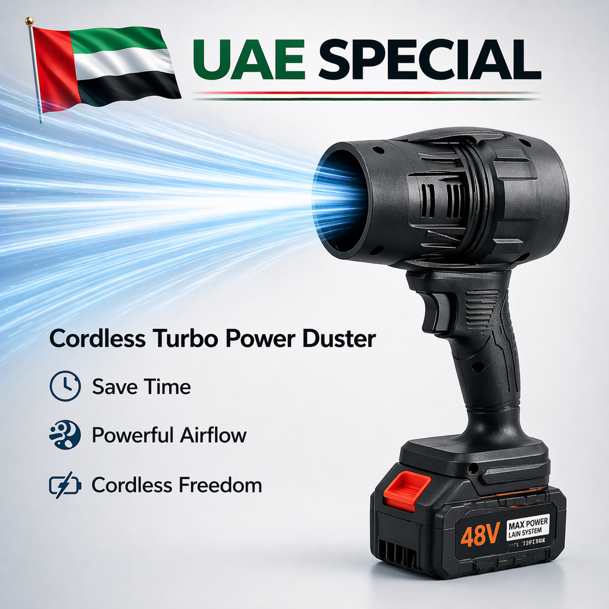 Cordless Turbo Jet Blower with 2 🔋Batteries